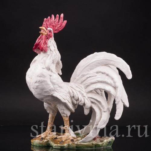 Фарфоровая статуэтка птицы Петух, Capodimonte, Италия, вт. пол. 20 в.