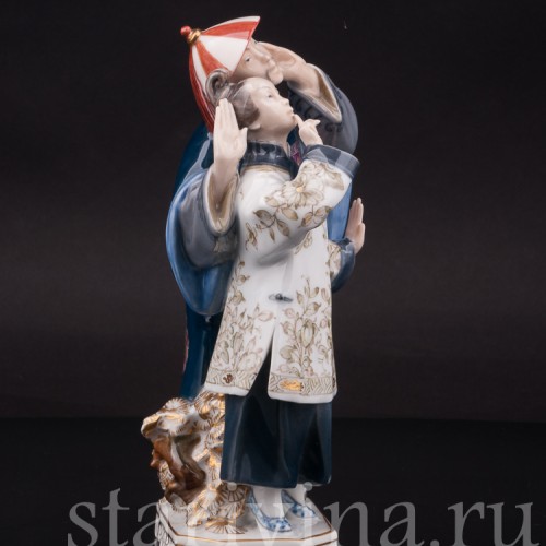 Фарфоровая статуэтка Соловей, Royal Copenhagen, Дания.