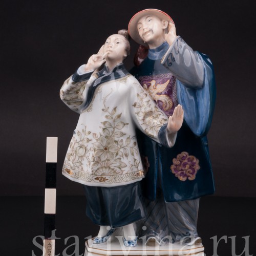 Фарфоровая статуэтка Соловей, Royal Copenhagen, Дания.