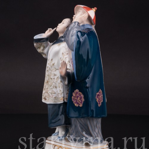 Фарфоровая статуэтка Соловей, Royal Copenhagen, Дания.