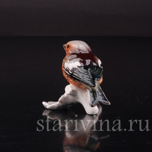 Фигурка птицы из фарфора Зяблик, миниатюра, Goebel, Германия, до 1990 г  .