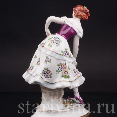 Фарфоровая статуэтка Танцовщица, Sitzendorf, Германия, пер. пол. 20 в.