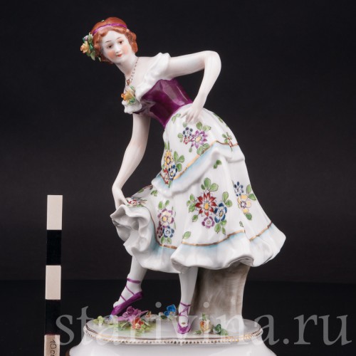 Фарфоровая статуэтка Танцовщица, Sitzendorf, Германия, пер. пол. 20 в.