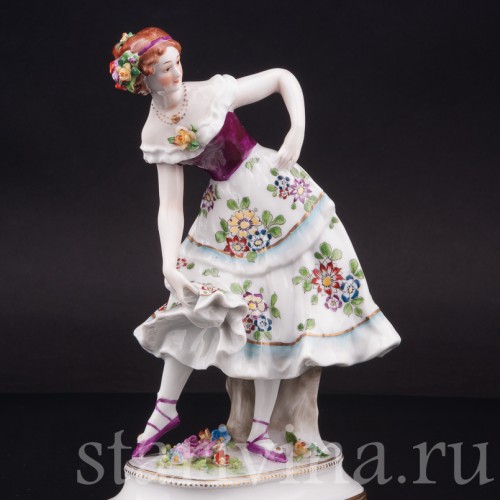 Фарфоровая статуэтка Танцовщица, Sitzendorf, Германия, пер. пол. 20 в.