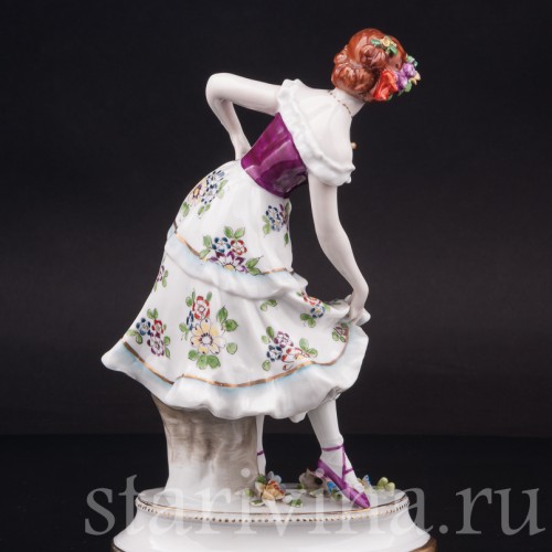Фарфоровая статуэтка Танцовщица, Sitzendorf, Германия, пер. пол. 20 в.