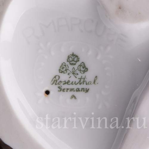 Статуэтка собаки из фарфора Сидящая длинношерстная такса, Rosenthal, Германия, 1936 год.