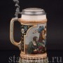 Старинная пивная кружка Игроки, 1/2 л, Villeroy & Boch, Германия, 1901 г.