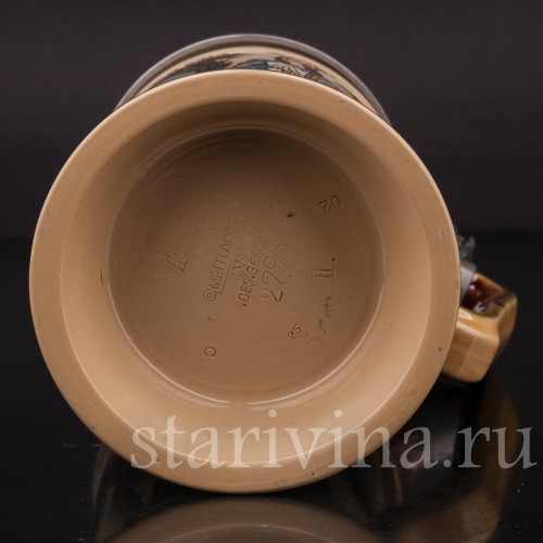 Старинная пивная кружка Композитор Рихард Вагнер, 1/2 л, Villeroy & Boch, Германия, 1902 г.