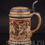 Старинная пивная кружка Во славу Бахуса, 1/2 л, Villeroy & Boch, Германия, 1897 г.