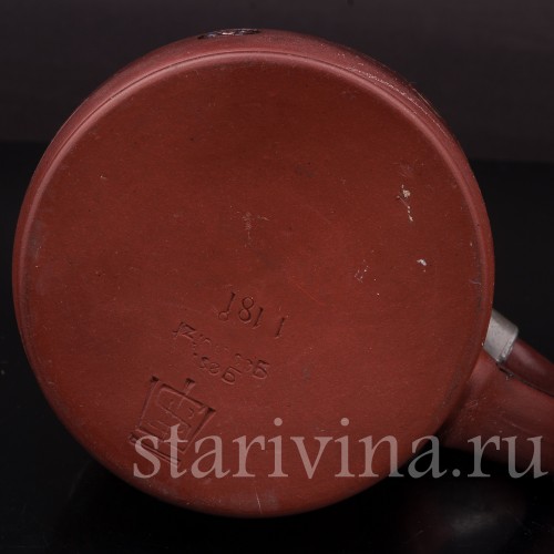 Старинная пивная кружка Наполняй и опустошай, 1/2 л, Dumler & Breiden, Германия, 1907-1920 гг.