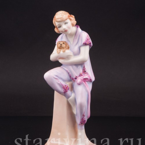 Фарфоровая статуэтка Девушка со щенком, Royal Doulton, Великобритания, 2000 г.
