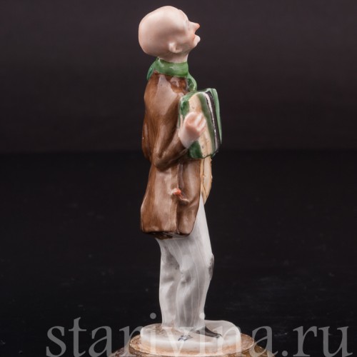 Фигурка из фарфора Мужчина, играющий на гармошке, миниатюра, Giuseppe Cappe, Италия, вт. пол. 20 в.