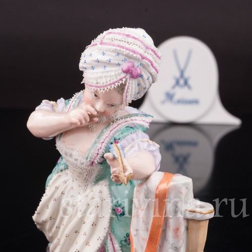 Фарфоровая статуэтка Девушка со стрелой амура, Meissen, Германия, сер. 19 - нач. 20 вв.