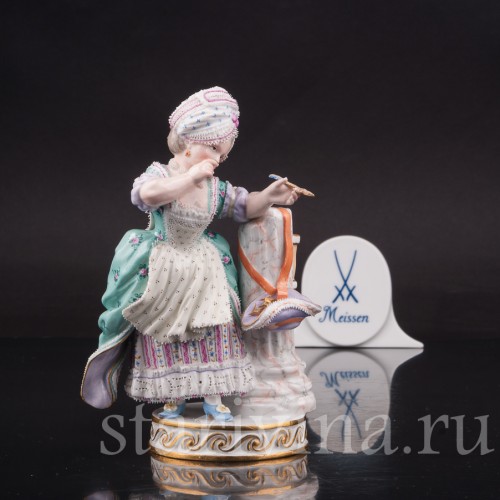 Фарфоровая статуэтка Девушка со стрелой амура, Meissen, Германия, сер. 19 - нач. 20 вв.