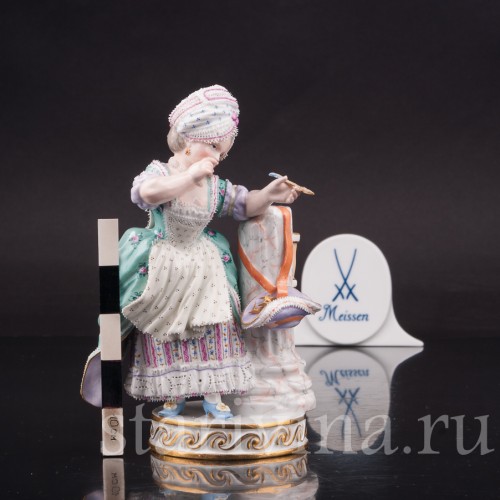 Фарфоровая статуэтка Девушка со стрелой амура, Meissen, Германия, сер. 19 - нач. 20 вв.