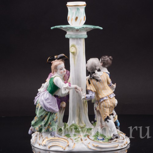 Фарфоровая композиция-подсвечник Дети в хороводе, Meissen, Германия, сер. 19 - нач. 20 вв.