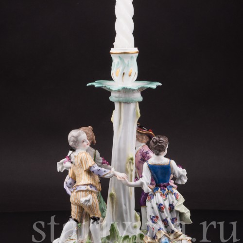 Фарфоровая композиция-подсвечник Дети в хороводе, Meissen, Германия, сер. 19 - нач. 20 вв.