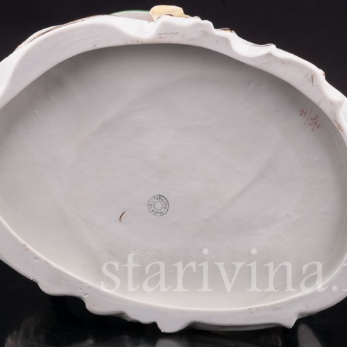 Фарфоровая статуэтка За стаканчиком вина, кружевная, Дрезден, Германия, нач. 20 в.