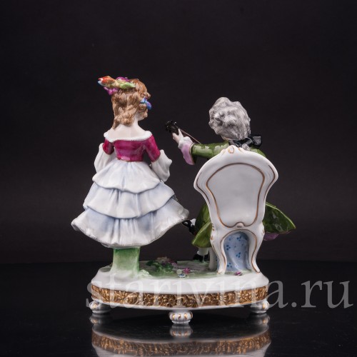 Фарфоровая статуэтка Хорошее настроение, E. A. Muller, Германия.