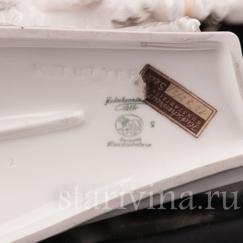 Фарфоровая статуэтка собак Бегущие борзые, Hutschenreuther, Германия, 1955-69 гг.