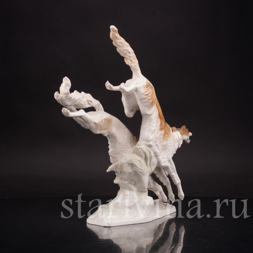 Фарфоровая статуэтка собак Бегущие борзые, Hutschenreuther, Германия, 1955-69 гг.