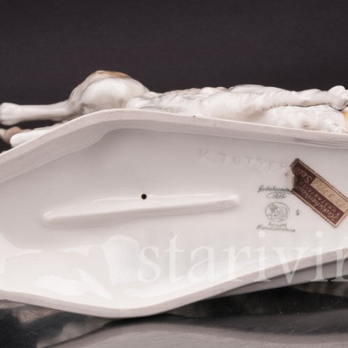 Фарфоровая статуэтка собак Бегущие борзые, Hutschenreuther, Германия, 1955-69 гг.