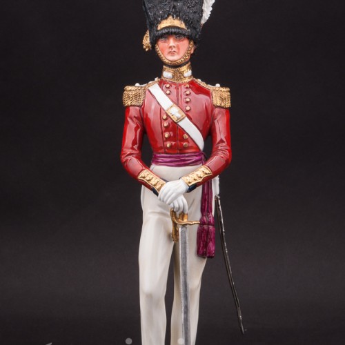 Фарфоровая статуэтка Офицер гренадерской гвардии, 1840 г, Sitzendorf, Германия, вт. пол. 20 в.