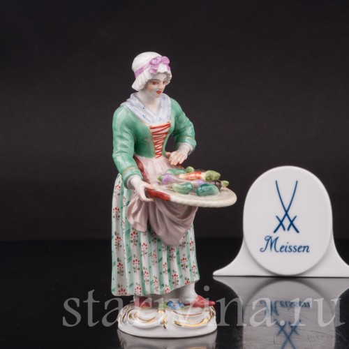 Фарфоровая статуэтка Торговка овощами, Cries de Paris, Meissen, Германия, 1956 г.