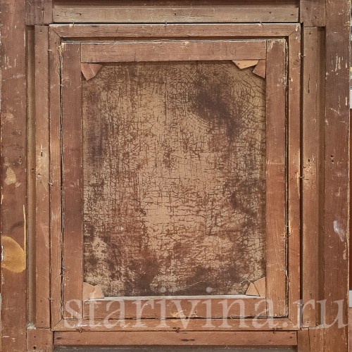 Картина маслом на холсте Мужчины, играющие в кости, Германия, кон. 19 - нач. 20 вв.