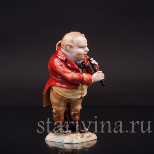Фигурка из фарфора Музыкант с флейтой Дрезден, Германия, сер. 20 в.