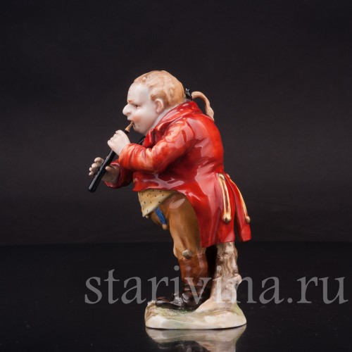 Фигурка из фарфора Музыкант с флейтой Дрезден, Германия, сер. 20 в.
