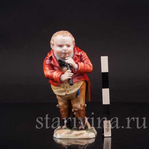 Фигурка из фарфора Музыкант с флейтой Дрезден, Германия, сер. 20 в.