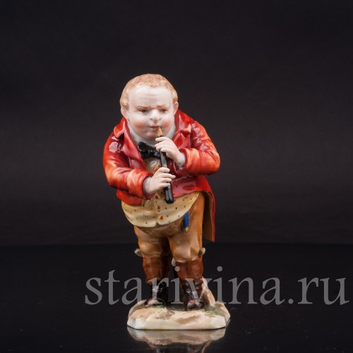 Фигурка из фарфора Музыкант с флейтой Дрезден, Германия, сер. 20 в.