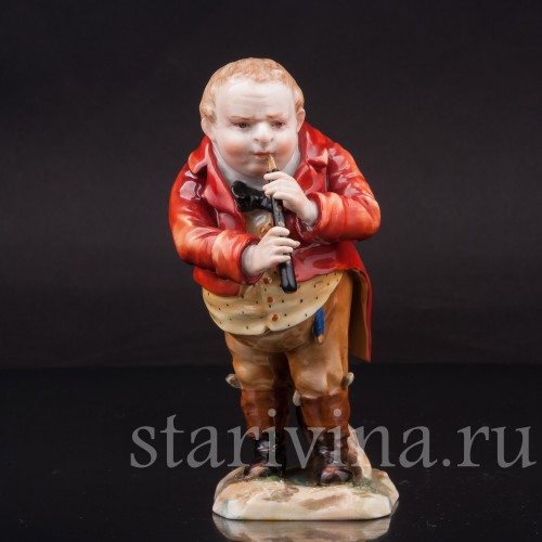 Фигурка из фарфора Музыкант с флейтой Дрезден, Германия, сер. 20 в.