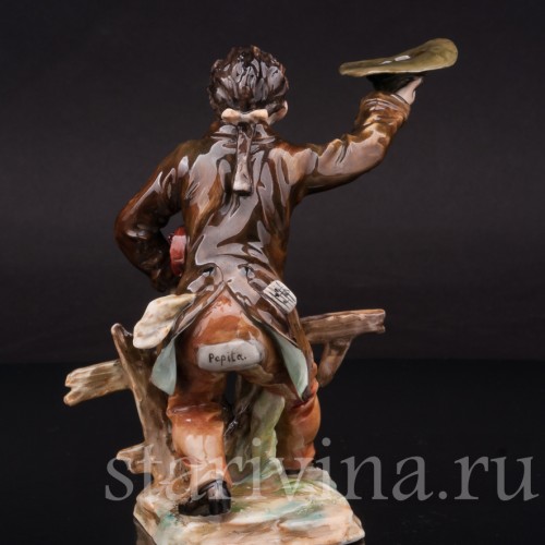 Фигурка из фарфора Музыкант со скрипкой Дрезден, Германия, нач. 20 в.