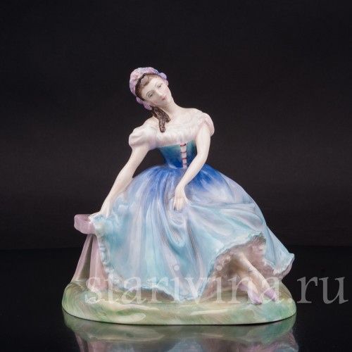 Статуэтка балерины из фарфора Жизель, Royal Doulton, Великобритания, 1950 гг.