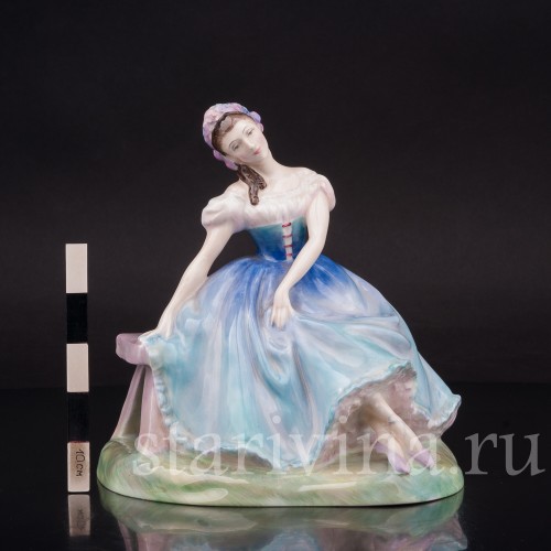 Статуэтка балерины из фарфора Жизель, Royal Doulton, Великобритания, 1950 гг.
