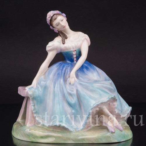 Статуэтка балерины из фарфора Жизель, Royal Doulton, Великобритания, 1950 гг.