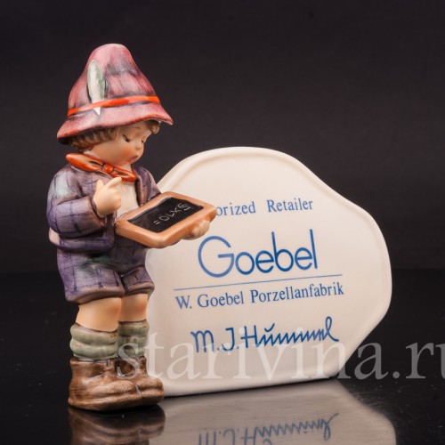 Фарфоровая фигурка Задачка, фирменная табличка, Goebel, Германия, 1993 г.