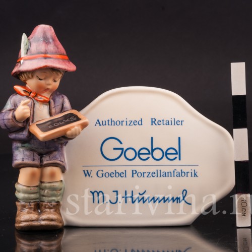 Фарфоровая фигурка Задачка, фирменная табличка, Goebel, Германия, 1993 г.