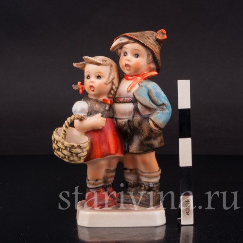 Фарфоровая фигурка За грибами, Goebel, Германия, 1960-72 гг.