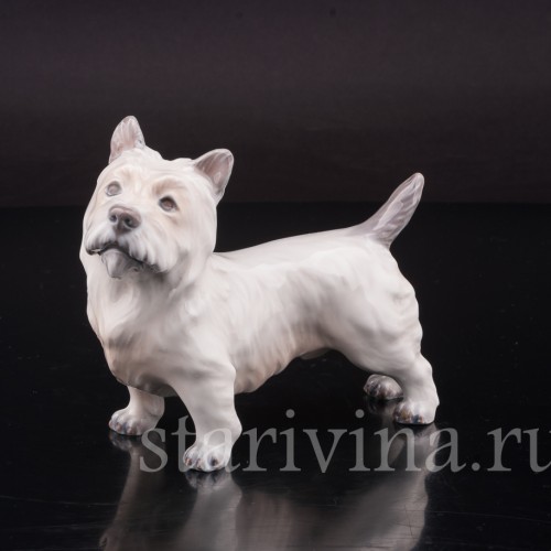 Фигурка собаки из фарфора Керн-терьер, Dahl Jensen, Дания, 1920-80 гг.