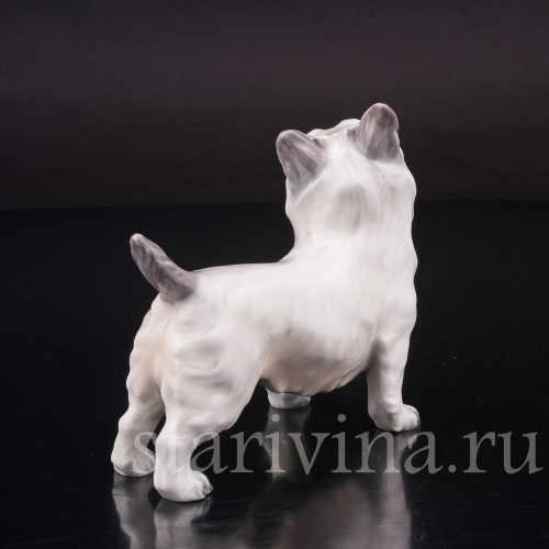 Фигурка собаки из фарфора Керн-терьер, Dahl Jensen, Дания, 1920-80 гг.