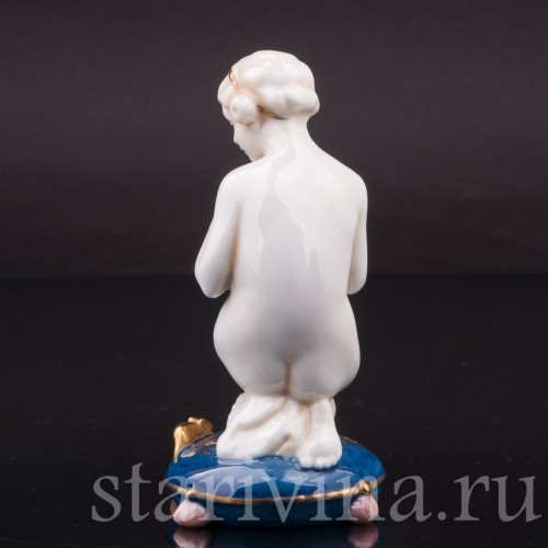 Девушка и мышь, E. A. Muller, Германия, нач. 20 в