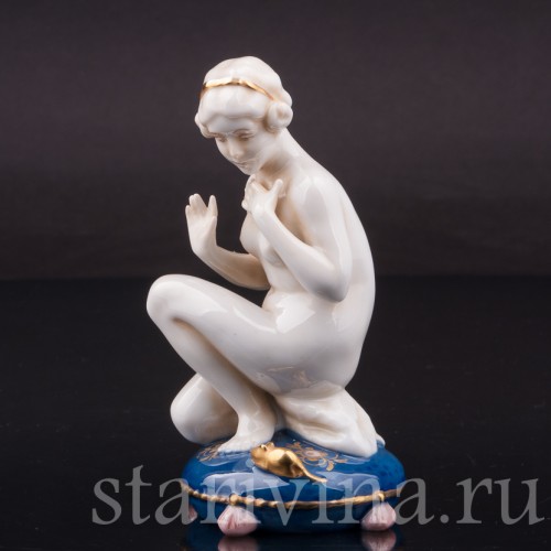 Девушка и мышь, E. A. Muller, Германия, нач. 20 в