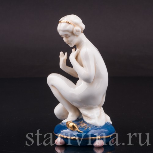 Девушка и мышь, E. A. Muller, Германия, нач. 20 в