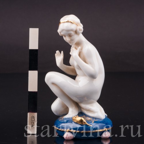 Девушка и мышь, E. A. Muller, Германия, нач. 20 в