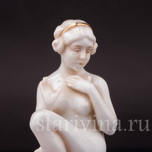 Девушка и мышь, E. A. Muller, Германия, нач. 20 в