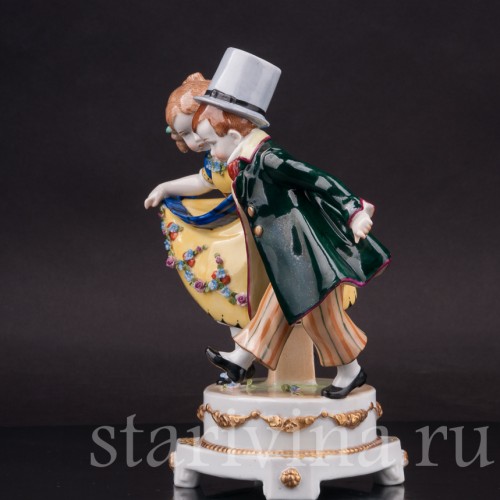 Фарфоровая статуэтка Танцующие дети, E. A. Muller, Германия, 1890-1927 гг.