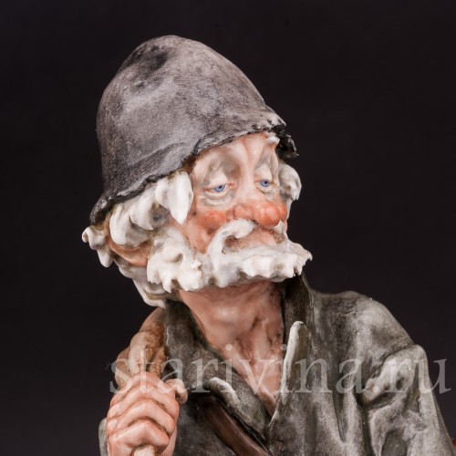 Фарфоровая композиция Странник и собака, Giuseppe Cappe, Италия, 1962 г.